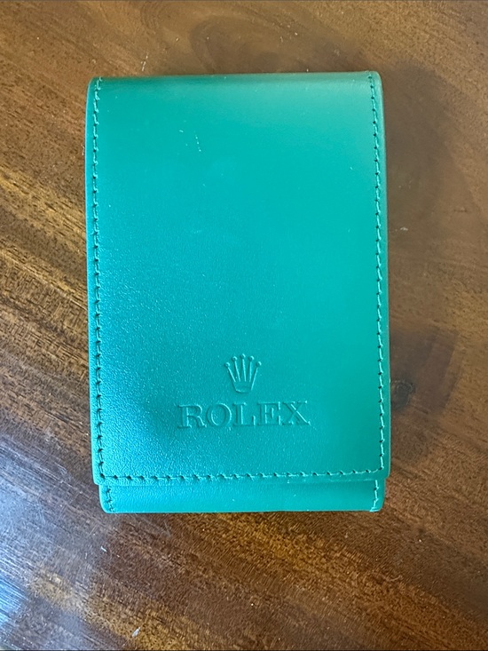 Rolex Other - Rolex embossed authentic GREEN Leather Watch Wallet